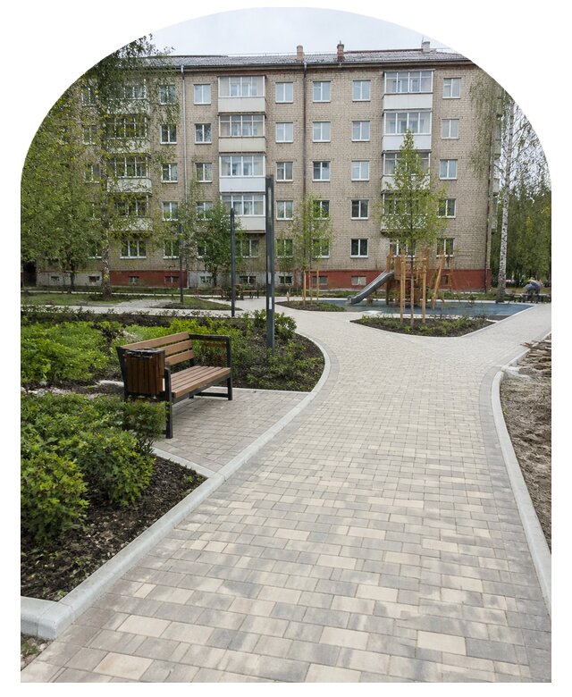 Благоустройство двора МКД под ключ в Богородицке от 267150 р. | Метпроект-Бгд