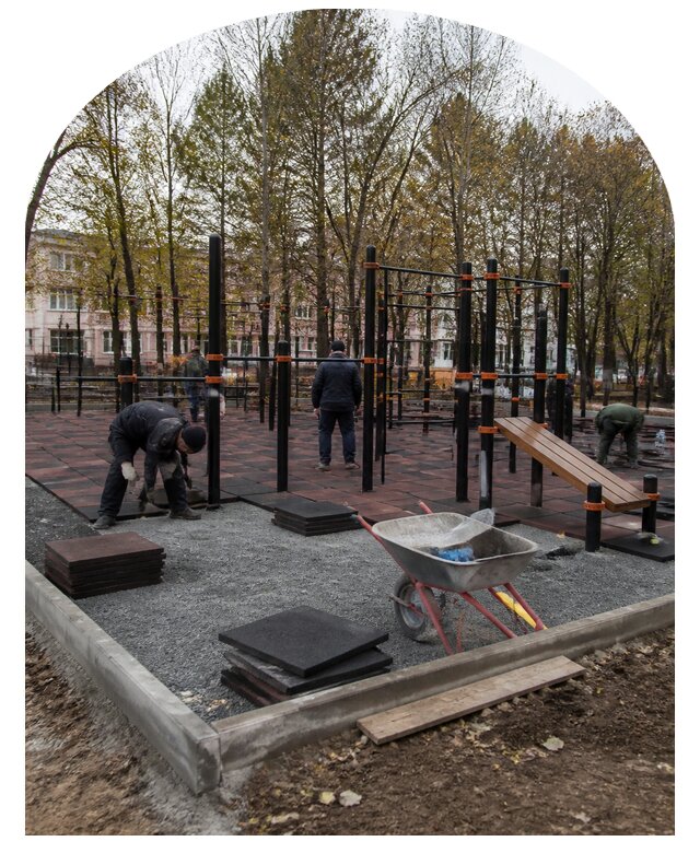 Проектирование и строительство воркаут площадки в Богородицке